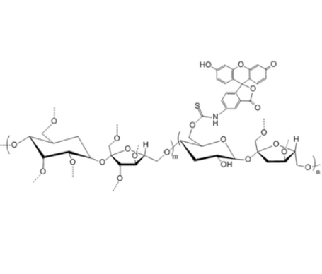 荧光素标记聚蔗糖，FITC-CM-polysucrose，​聚蔗糖是由蔗糖与环氧氯丙烷交联合成的聚合物