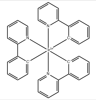 金属铱配合物|fac-Ir(ppy)3共价连接聚苯乙烯(PS)和PVK-PS的结构式