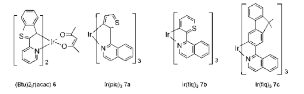 铱配合物|有机电致红色磷光材料(MPEP)2lr(acac), (PEQ)2Ir(acac), (MPEQ)2Ir(acac), (PEIQ)2lr(acac),(PEP)2l(acac)