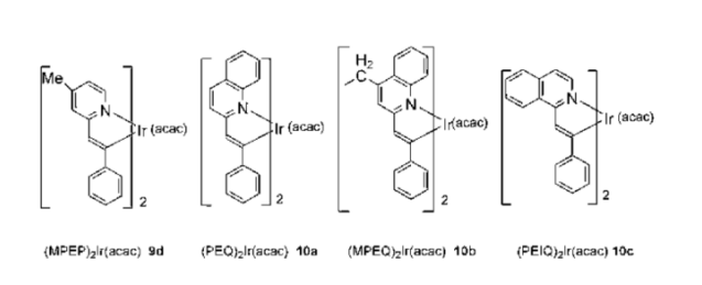 铱配合物|有机电致红色磷光材料(MPEP)2lr(acac), (PEQ)2Ir(acac), (MPEQ)2Ir(acac), (PEIQ)2lr(acac),(PEP)2l(acac)