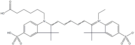 脂溶CY5单体，CAS:146368-11-8，用于标记肽, 蛋白质, 寡核苷酸的氨基基团的反应染料 激发/发射波长 (nm): 649,  (nm): 670