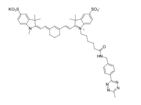 Sulfo-Cyhaiine7 tetrazine | Sulfo-Cy7 tetrazine | 水溶性Cy7-tetrazine | 水溶性CY7四嗪 | Sulfo-Cy7 TZ 荧光染料的激发与发射波长