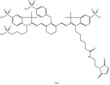 IRDye 800CW Maleimide CAS号:1279564-25-8  分子式:C52H61N4NaO16S4