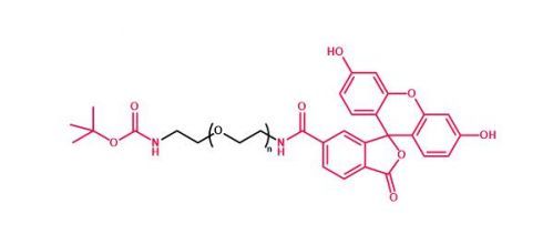 叔丁氧羰基聚乙二醇荧光素 Boc-NH-PEG-FITC